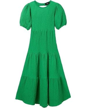 Desigual ショートスリーブ ティアード ドレス - グリーン