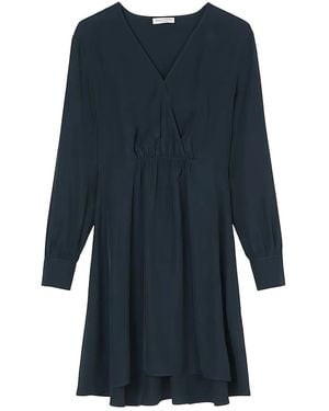Marc O' Polo V-Neck Long-Sleeve Dress - Blue