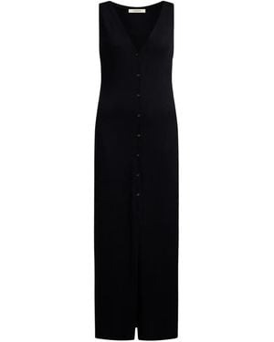 12 STOREEZ Buttoned Maxi Dress - Black