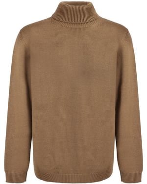 Roberto Collina Dolcevita Jumper - Brown