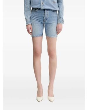 Fiorucci Short À Effet Légèrement Délavé - Blue