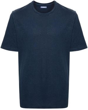 Jacob Cohen Logo-Embroidered Cotton Blend T-Shirt - Blue