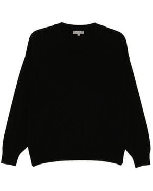 N.Peal Cashmere Oversized Round Neck Sweater - Black