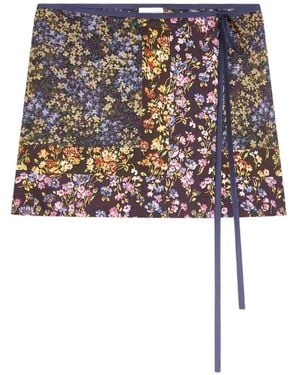 Dries Van Noten Printed Wrap Skirt - White