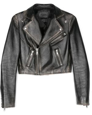 Prada Leather Biker Jacket - Black