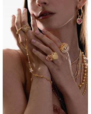 Buddha Mama Hollow Hoop Earrings - Brown
