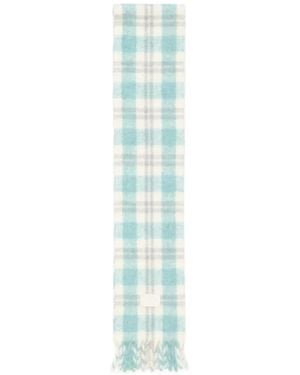 Acne Studios Écharpe En Alpaga Mélangé À Franges - Blue