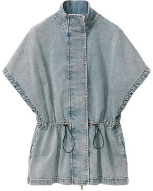 Fabiana Filippi ドローストリング ジャケット - ブルー