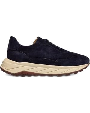 Henderson Suede Leather Trainers - Blue