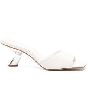 Carrano Sculpted-Heel Mules - White