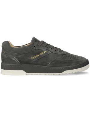 Filling Pieces Logo-Print Suede Trainers - Green