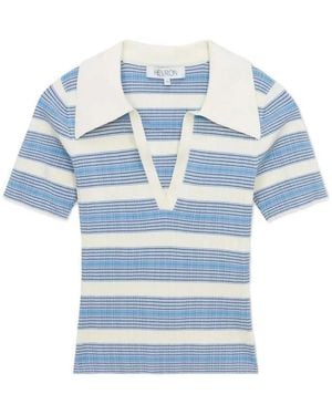 Hevron Daisy Striped Top - Blue