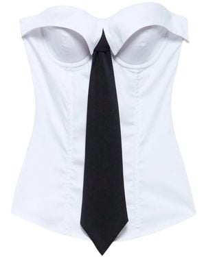 Aniye By Sandy Collar-Tie Bustier - White