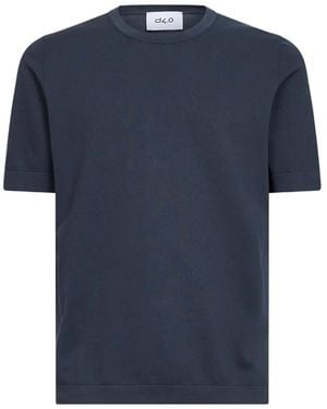 D4.0 Ribbed Crew-Neck T-Shirt - Blue