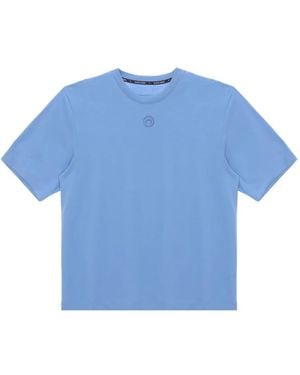 Marine Serre ムーンロゴ Tシャツ - ブルー