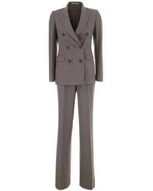Tagliatore Parigi Pinstriped Double-Breasted Suit - Gray