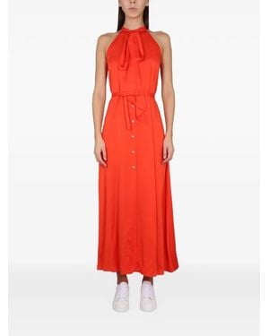 Aspesi Sleeveless Belted Midi Dress - Red