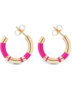 Aurelie Bidermann Positano Mini Hoop Earrings - Pink