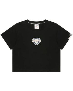 Aape By A Bathing Ape Heart-Print T-Shirt - Black