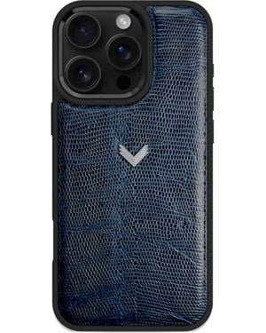 Velante Lizard-Texture Iphone 16 Pro Case - Blue