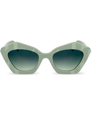 KARL LAGERFELD Geometric-Frame Sunglasses - Green