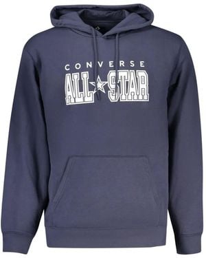 Converse All Star Logo-Print Hoodie - Blue