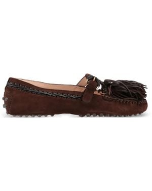 Tod's Gommino-Sole Fringe-Detail Loafers - Marrone