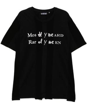 Mostly Heard Rarely Seen Spliced Luxury Mock T-Shirt - Black