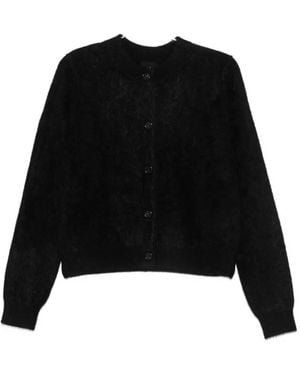 Thom Krom Brushed-Knit Button-Up Cardigan - Black