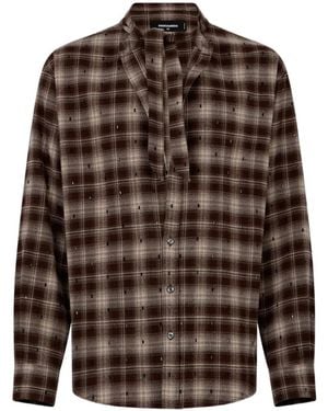 DSquared² Camicia Classic Check - Marrone