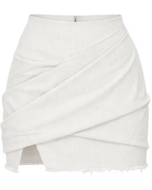 Rick Owens Draped Mini Skirt - White