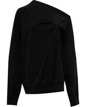 Hache Camiseta con hombros descubiertos - Negro