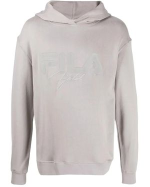 Fila Sudadera con capucha y logo bordado - Gris