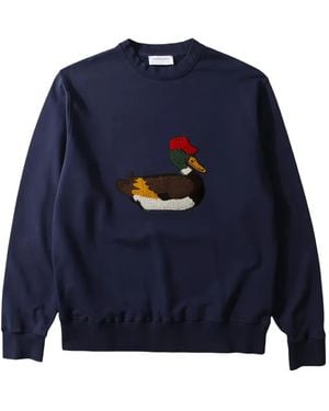 Edmmond Studios Duck Hunt Crew Neck Sweatshirt - Blue
