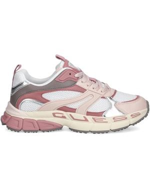Guess Logo-Lettering Trainers - Pink