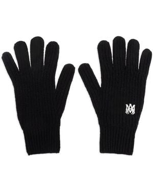 Amiri Logo-Embroidered Gloves - Black
