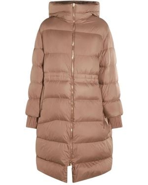 Fabiana Filippi Cappotto Trapuntato Con Cappuccio - Marrone