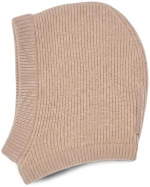 Rick Owens Ribbed-Knit Balaclava - Natural