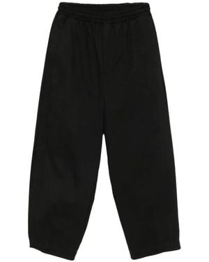 Imperial Elasticated-Waistband Cropped Trousers - Black