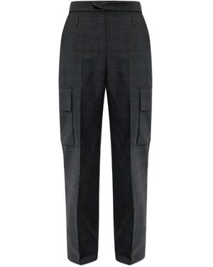 IRO Cruze Plaid Cargo Trousers - Black