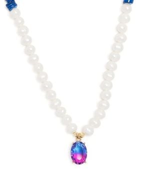 A Sinner in Pearls パール シェル クリスタル ネックレス - ホワイト