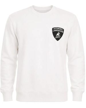 Automobili Lamborghini Logo-Print Jumper - White