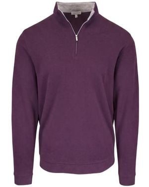 Peter Millar Quarter-Zip Sweater - Purple