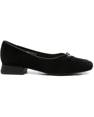 Linda Baumann Bow-Detail Suede Court Shoes - Black