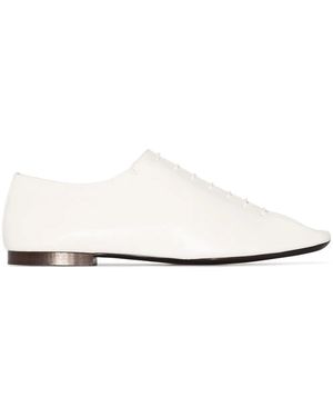 Lemaire Square-Toe Leather Derby Shoes - White
