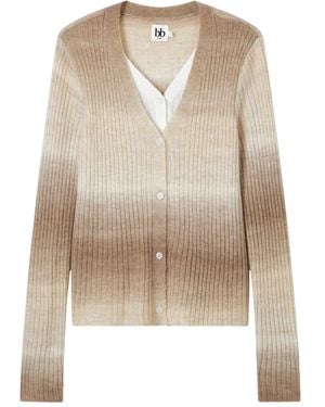 B+ AB Gerippter Cardigan - Natur