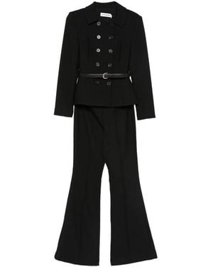 Self-Portrait Double-Breasted Jumpsuit - Black
