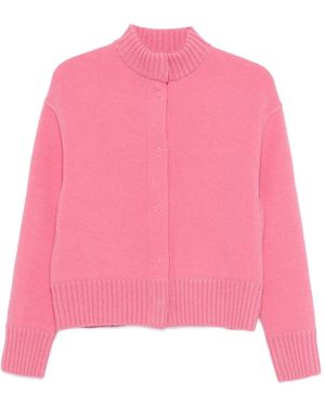 Bruno Manetti Mock-Neck Cardigan - Pink