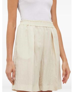 Samsøe & Samsøe Elasticated-Waist Shorts - Natural