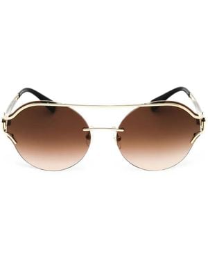 Versace Round-Frame Sunglasses - Brown